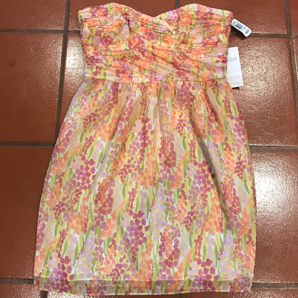 Shoshanna Floral Strapless Dress- Size 10- NWT